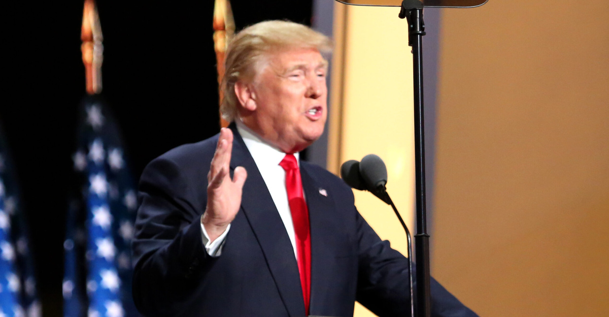 Trump promised to bring sweeping political change, to create wealth, and to make America safe again in a speech that excited delegates on the fourth and final day of the convention. (A. Shaker/VOA)